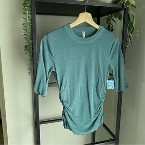 NWT Free People Intimately Talk To Me Side Cinched Tee